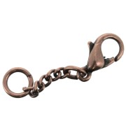 Chiusure moschettone 10 mm con catenina d'estensione e anello Ramato antico x5|raw }}