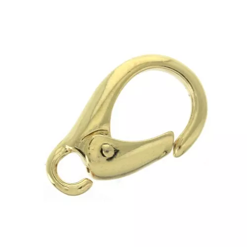 Chiusure moschettone 13 mm con anellino aperto - Dorato x1