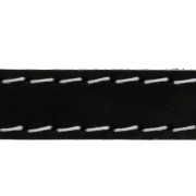 Laccio cuoio piatto - cucitura visibile 10 mm - Nero x 1m|raw }}