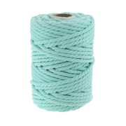 Cordone in cotone per macramè 5 mm Verde acqua x50m