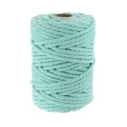 Cordone in cotone per macramè 5 mm Verde acqua x50m