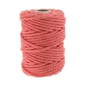 Bobine de cordon en coton pour macramé 5 mm - Orange x 50m