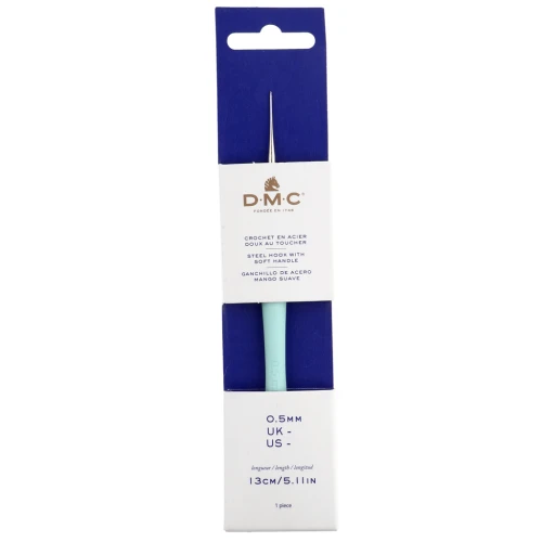 Uncinetto in acier con manico ergonomico DMC - 0.5 mm - Mint x1
