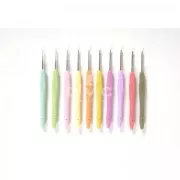 Uncinetto in acier con manico ergonomico DMC - 1 mm - Rosa x1