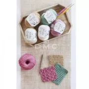 Uncinetto in acier con manico ergonomico DMC - 1 mm - Rosa x1