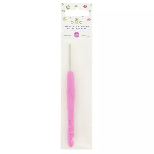 Uncinetto in acier con manico ergonomico DMC - 2.25 mm - Fuchsia x1