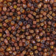 Miyuki Delica 11/0 DB1779 - Dark Topaz AB Lined White|raw }}