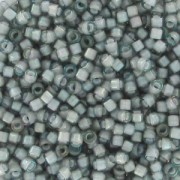 Miyuki Delica 11/0 DB1793 - Gray AB Lined White|raw }}