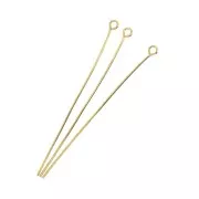 Chiodini con occhiello 51x0.70 mm - Dorato con oro fino x 25