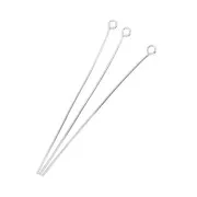 Chiodini con occhiello 51x0.70 mm - Placcatura argento fino x 25