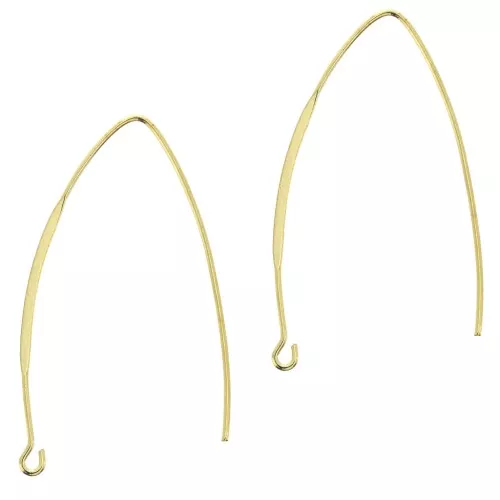 Orecchini da decorare 42 mm - Dorato con oro fino x2
