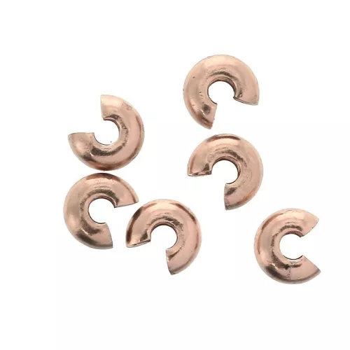 Coprischiaccini 4 mm - Oro rosa x50