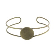 Bracciale castone in ottone per cabochon tondo 20mm  Bronzo x1|raw }}