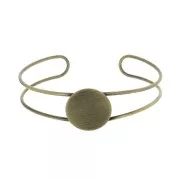 Bracciale castone in ottone per cabochon tondo 20mm  Bronzo x1