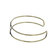 Bracciale castone in ottone per cabochon tondo 20mm  Bronzo x1