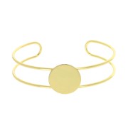 Bracciale in ottone per cabochon tondo 20mm  Dorato con oro fino fx1|raw }}