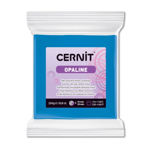 Pasta Cernit Opaline - effetto ceramica 250 gr Blu primario 261