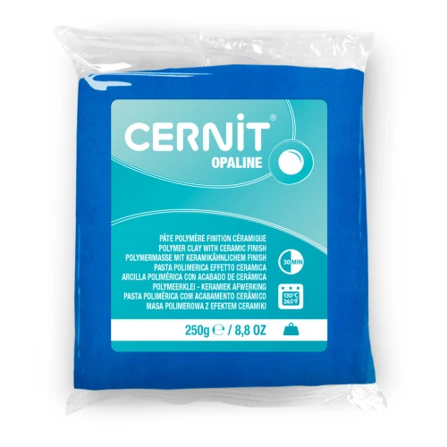 Pasta Cernit Opaline - effetto ceramica 250 gr Blu primario 261