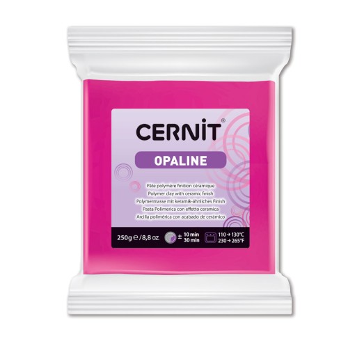 Pasta Cernit Opaline - effetto ceramica 250 gr Magenta 460