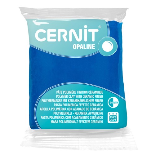 Pasta Cernit Opaline - effetto ceramica 56 gr Blu primario 261