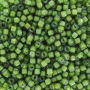 Miyuki Delica 11/0 DB1786 - Light Green AB Lined White|raw }}