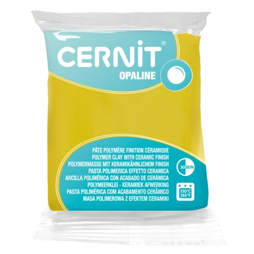 Pasta Cernit Opaline - effetto ceramica 56 gr Giallo primario 717