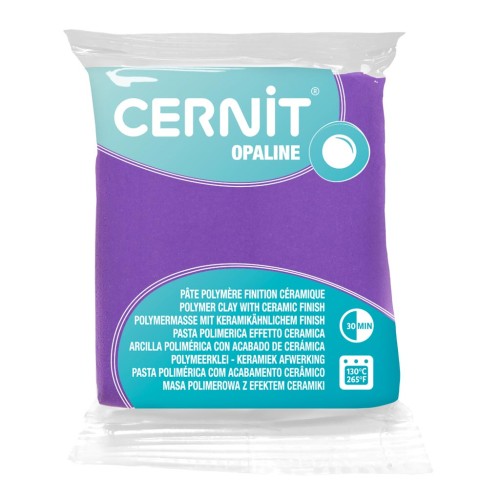 Pasta Cernit Opaline - effetto ceramica 56 gr Viola 900