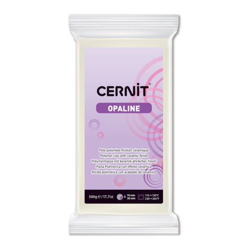 Pasta Cernit Opaline - effetto ceramica 500 gr Bianco 010