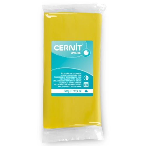 Pasta Cernit Opaline - effetto ceramica 500 gr Giallo primario 717