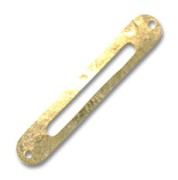 Separatore rettangolo 2 fori mm. 40x7 Dorato con oro fino x1|raw }}