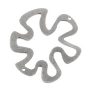 Separatore design cavo 2 fori mm. 36 argentato brunito x1|raw }}