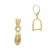 Ganci per pendenti 15 mm per la creazione di bijoux - Dorato con oro fino x5