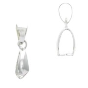 Ganci pendenti 20 mm per la creazione di bijoux - Placcatura argento fino x1|raw }}