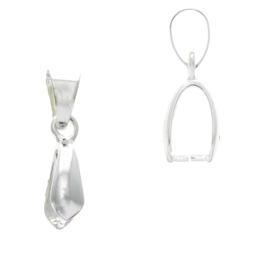 Ganci pendenti 20 mm per la creazione di bijoux - Placcatura argento fino x1