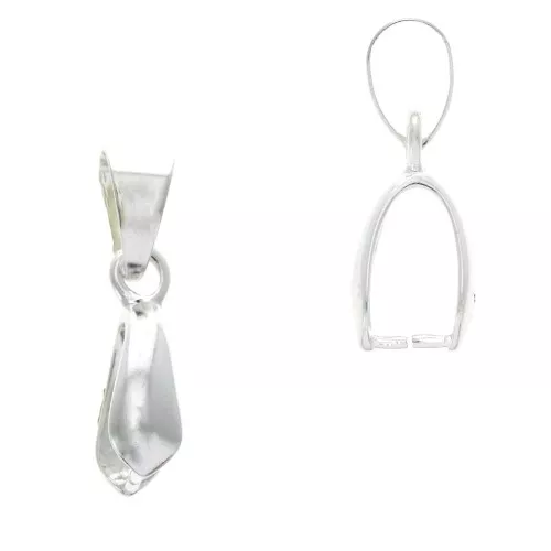 Ganci pendenti 20 mm per la creazione di bijoux - Placcatura argento fino x1