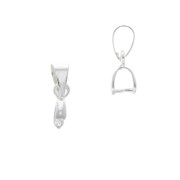 Ganci per pendenti 12 mm per la creazione di bijoux - Placcatura argento fino x5