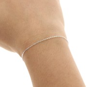 Catena maglia forzatina 1.3x1.6 mm Argento 925 x cm.50