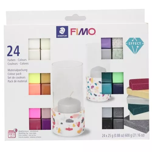 Set di 24 colori Pasta Fimo Effect