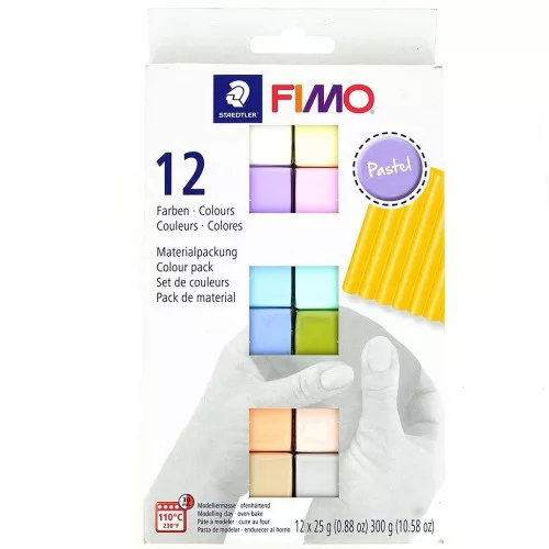 Set di 12 colori Pasta Fimo Soft Pastel