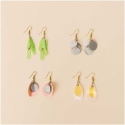 Assortimento di distanziatori in plastica per la creazione di bijoux DIY - Verde/rosso