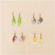 Assortimento di distanziatori in plastica per la creazione di bijoux DIY - Verde/rosso