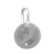 Ganci per orecchini discho mm. 12 argentato antico x2