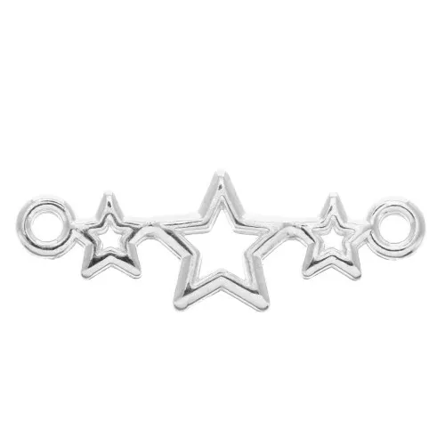 Distanziatore 3 ste zamac 2 trous 25 mm - Placcatura argento antico x1