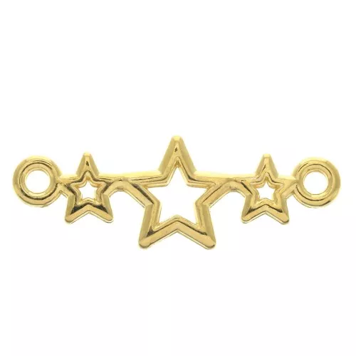 Distanziatore 3 stelle in zamac 2 fori25 mm - Dorato con oro fino x1