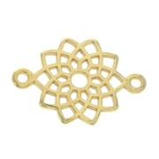Distanziatore mandala in zamac 2 fori20 mm - Dorato con oro fino x1