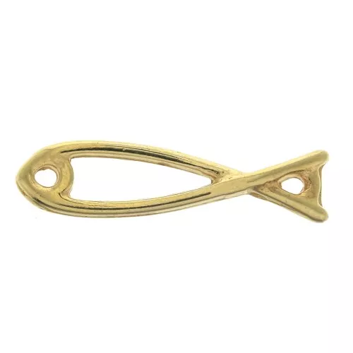 Distanziatore pesce in zamac 2 fori 24 mm - Dorato con oro fino x1