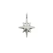 Pendente Stella del Nord in zamac 14x10 mm - Placcatura Argento Antico x1