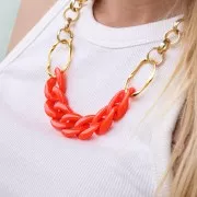 Anellino ovale irregolare 33x27 mm per creazione di bijoux DIY - Dorato con oro fino x1