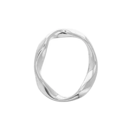 Anello ovale irregolare 25x20 mm per creazione di bijoux DIY Placcatura argento an