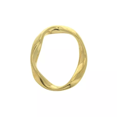Anello ovale irregolare 25x20 mm per creazione di bijoux DIY - Dorato con oro finox1